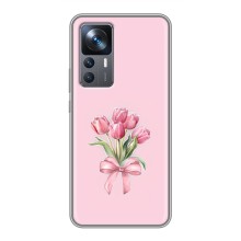 Чехол с розовым рисунком для Xiaomi 12T (Букет цветов)