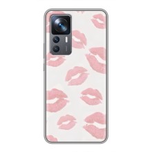Чехол с розовым рисунком для Xiaomi 12T (Розовые губы)