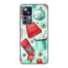 Новогодние Чехлы для Сяоми 12Т (VPrint) (Одежда НГ)