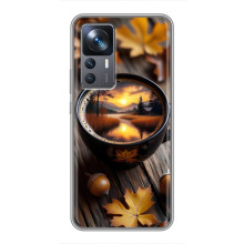 Чехол с уникальным дизайном «Осень с кофе» для Xiaomi 12T – Тёмный кофе