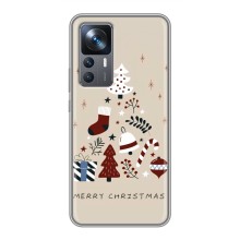 Рождественские Чехлы для Xiaomi 12T (VPrint) (Merry Christmas)