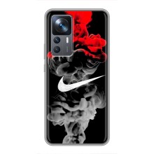 Силиконовый Чехол на Xiaomi 12T с картинкой Nike (Nike дым)