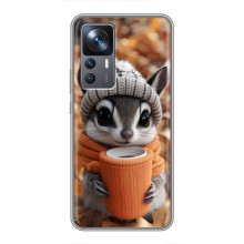 Печатный чехол «Зверята с кофе» для Xiaomi 12T