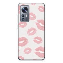 Чехол с розовым рисунком для Xiaomi 12 / 12X (Розовые губы)
