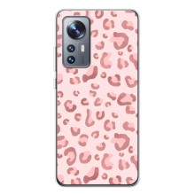 Чехол с розовым рисунком для Xiaomi 12 / 12X (Розовый леопард)
