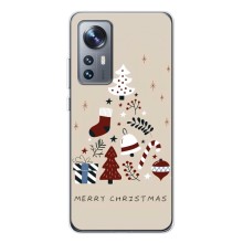 Різдвяні Чохли для Xiaomi 12 / 12X (VPrint) (Merry Christmas)