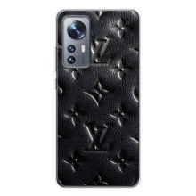 Текстурный Чехол Louis Vuitton для Сяоми 12 / 12Х – Черный ЛВ