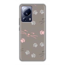 Чехол с рисунком кот на Xiaomi 13 Lite (Лапы и усы)