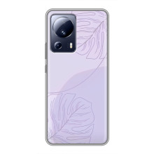 Чехол цветочный дизайн для Xiaomi 13 Lite – Монстера фиолетовая