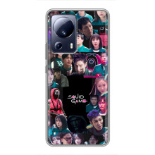 Чехол Гра в кальмара для Xiaomi 13 Lite – Коллаж игры кальмара