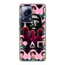 Чехол Гра в кальмара для Xiaomi 13 Lite – Персонажи игры кальмара