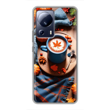 Чехол с уникальным дизайном «Осень с кофе» для Xiaomi 13 Lite – Кофе и тыквы