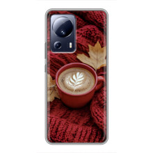 Чехол с уникальным дизайном «Осень с кофе» для Xiaomi 13 Lite – Кофе на пледе