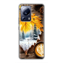 Чехол с уникальным дизайном «Осень с кофе» для Xiaomi 13 Lite – Осенне-зимнее кофе