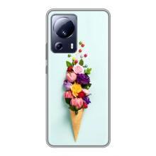 Чехлы с тематикой "ЦВЕТЫ" на Xiaomi 13 Lite (Цветок-мороженное)