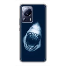 Силиконовый бампер с картинкой животных для Xiaomi 13 Lite (Пасть Акулы)