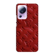 Текстурный Чехол Louis Vuitton для Сяоми 13 Лайт (Красный ЛВ)