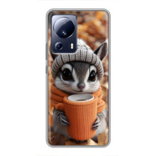 Печатный чехол «Зверята с кофе» для Xiaomi 13 Lite