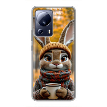 Печатный чехол «Зверята с кофе» для Xiaomi 13 Lite – Зайчик с кофе