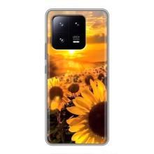 Чехол с Цветами для Xiaomi 13 Pro (поле подсолнухов)