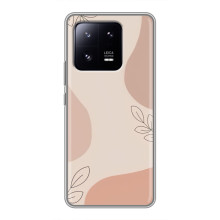 Чехол цветочный дизайн для Xiaomi 13 Pro – Коричневый фон