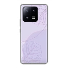 Чехол цветочный дизайн для Xiaomi 13 Pro – Монстера фиолетовая