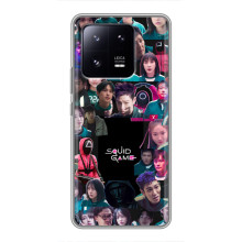 Чехол Гра в кальмара для Xiaomi 13 Pro – Коллаж игры кальмара
