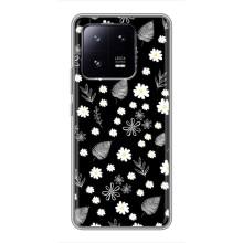 Чехлы с тематикой "ЦВЕТЫ" на Xiaomi 13 Pro (цветение на чорном)