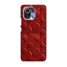 Текстурный Чехол Louis Vuitton для Сяоми 13 про (Красный ЛВ)