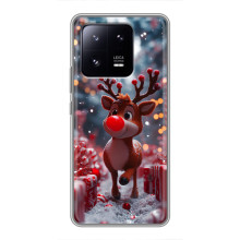 Яркий чехол для Xiaomi 13 Pro с Зимними Оленятами – Олень среди подарков