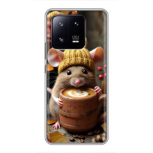 Печатный чехол «Зверята с кофе» для Xiaomi 13 Pro – Медведь с кофе