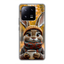 Печатный чехол «Зверята с кофе» для Xiaomi 13 Pro – Зайчик с кофе