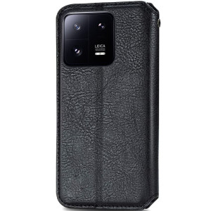 Шкіряний чохол-книжка GETMAN Cubic (PU) для Xiaomi 13 – Чорний