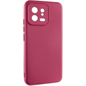 Чехол TPU GETMAN Liquid Silk Full Camera для Xiaomi 13 – Бордовый