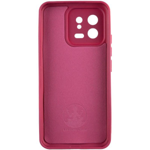 Чехол TPU GETMAN Liquid Silk Full Camera для Xiaomi 13 – Бордовый
