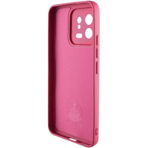 Чехол TPU GETMAN Liquid Silk Full Camera для Xiaomi 13 – Бордовый