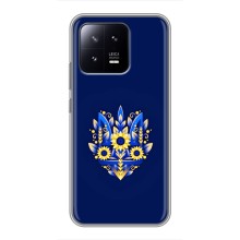 Чохли для Xiaomi 13 Укр. Символіка (AlphaPrint) (Квітковий Герб)