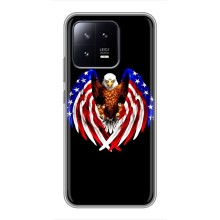 Чехол Флаг USA для Xiaomi 13 (Крылья США)