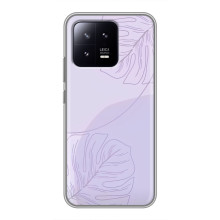 Чехол цветочный дизайн для Xiaomi 13 – Монстера фиолетовая