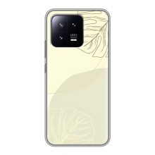 Чехол цветочный дизайн для Xiaomi 13 – Зелёный фон