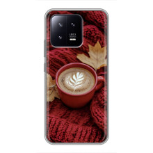 Чехол с уникальным дизайном «Осень с кофе» для Xiaomi 13 – Кофе на пледе