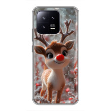 Яркий чехол для Xiaomi 13 с Зимними Оленятами