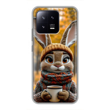 Печатный чехол «Зверята с кофе» для Xiaomi 13 – Зайчик с кофе