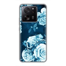 Чехлы (ART) Цветы на Xiaomi 13T Pro (VPrint) (Голубые Бутоны)