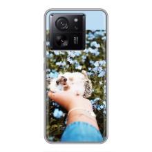 Чехлы с изображением разных животных для Xiaomi 13T Pro (Ежик на руках)
