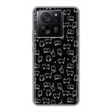 Чехол с принтом для Xiaomi 13T Pro (AlphaPrint) Модные коты – Меленькие котики