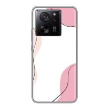 Чехол цветочный дизайн для Xiaomi 13T Pro – Розовый фон