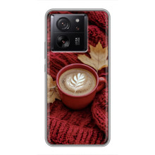 Чехол с уникальным дизайном «Осень с кофе» для Xiaomi 13T Pro – Кофе на пледе