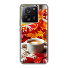Чехол с уникальным дизайном «Осень с кофе» для Xiaomi 13T Pro