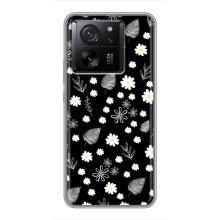 Чехлы с тематикой "ЦВЕТЫ" на Xiaomi 13T Pro (цветение на чорном)